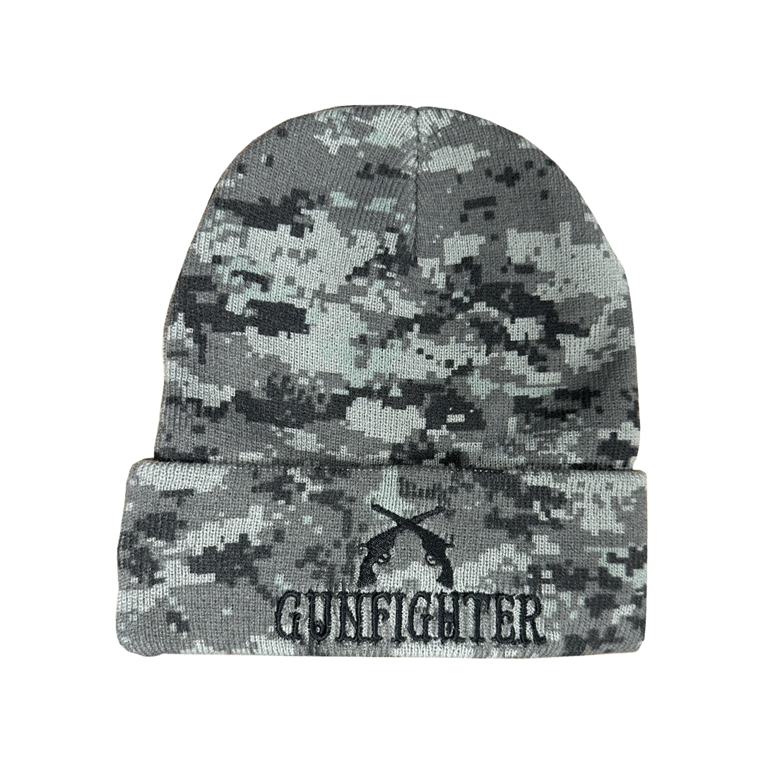 Grey online camo beanie