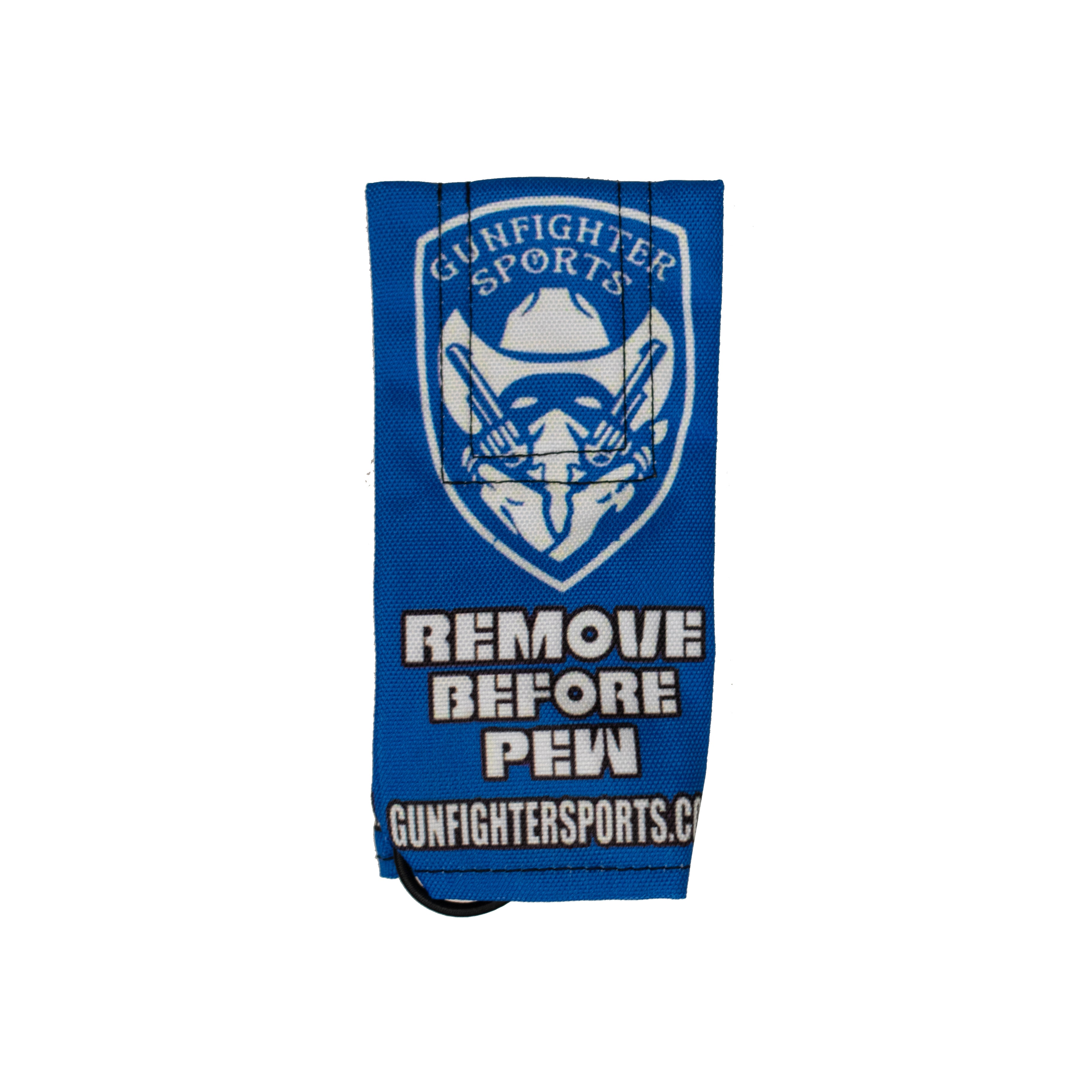 Barrel Cover "Remove Before Pew" - Blue
