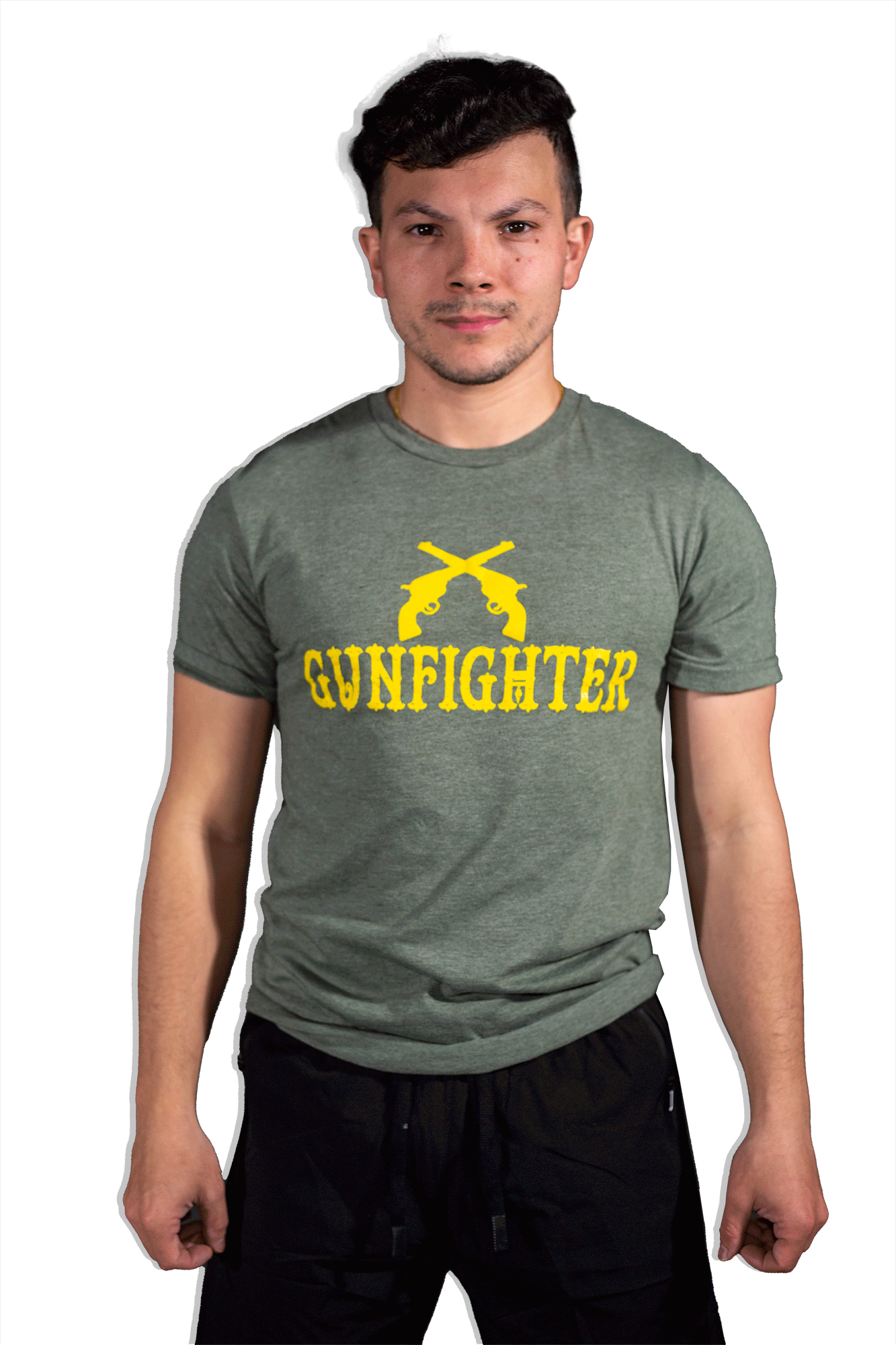 Gunfighter Sports Tee Shirt - Green/ Yellow
