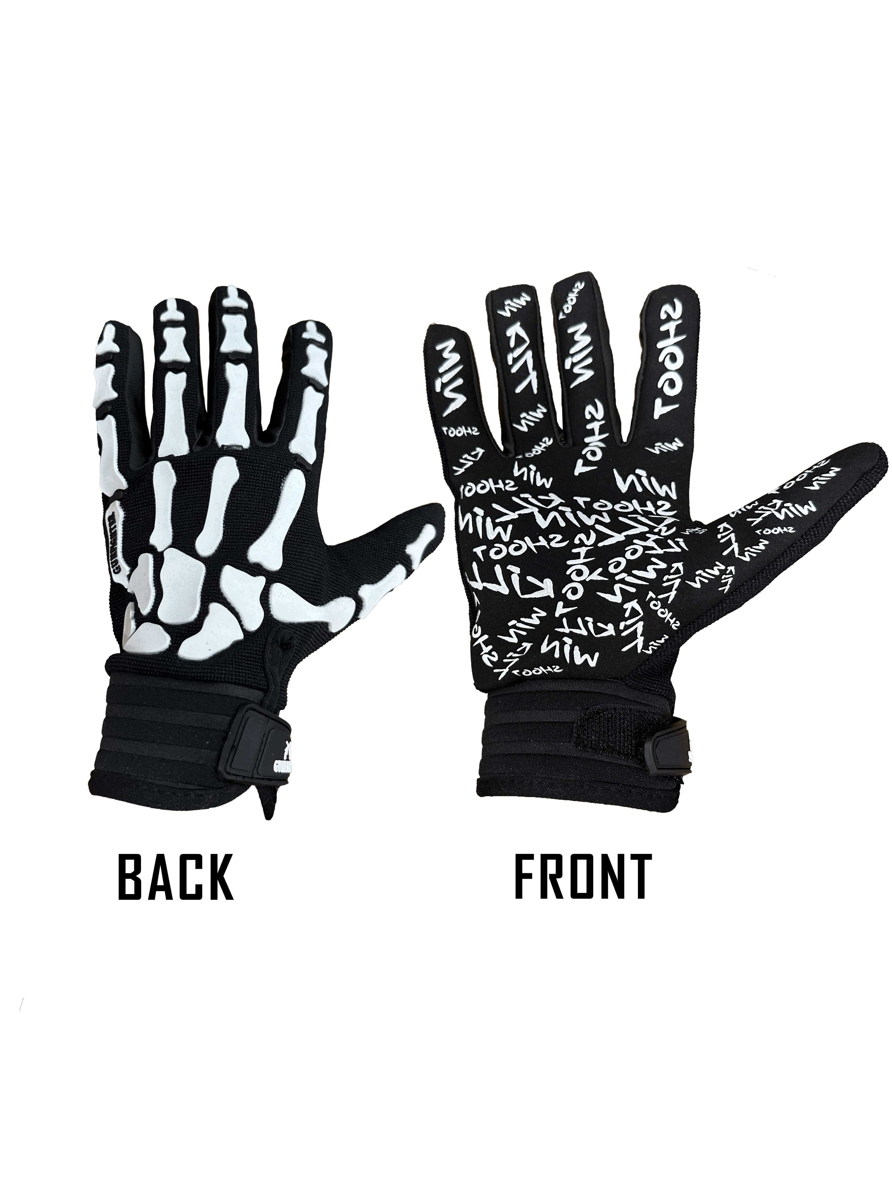 Gunfighter Sports Skeleton Glove - White