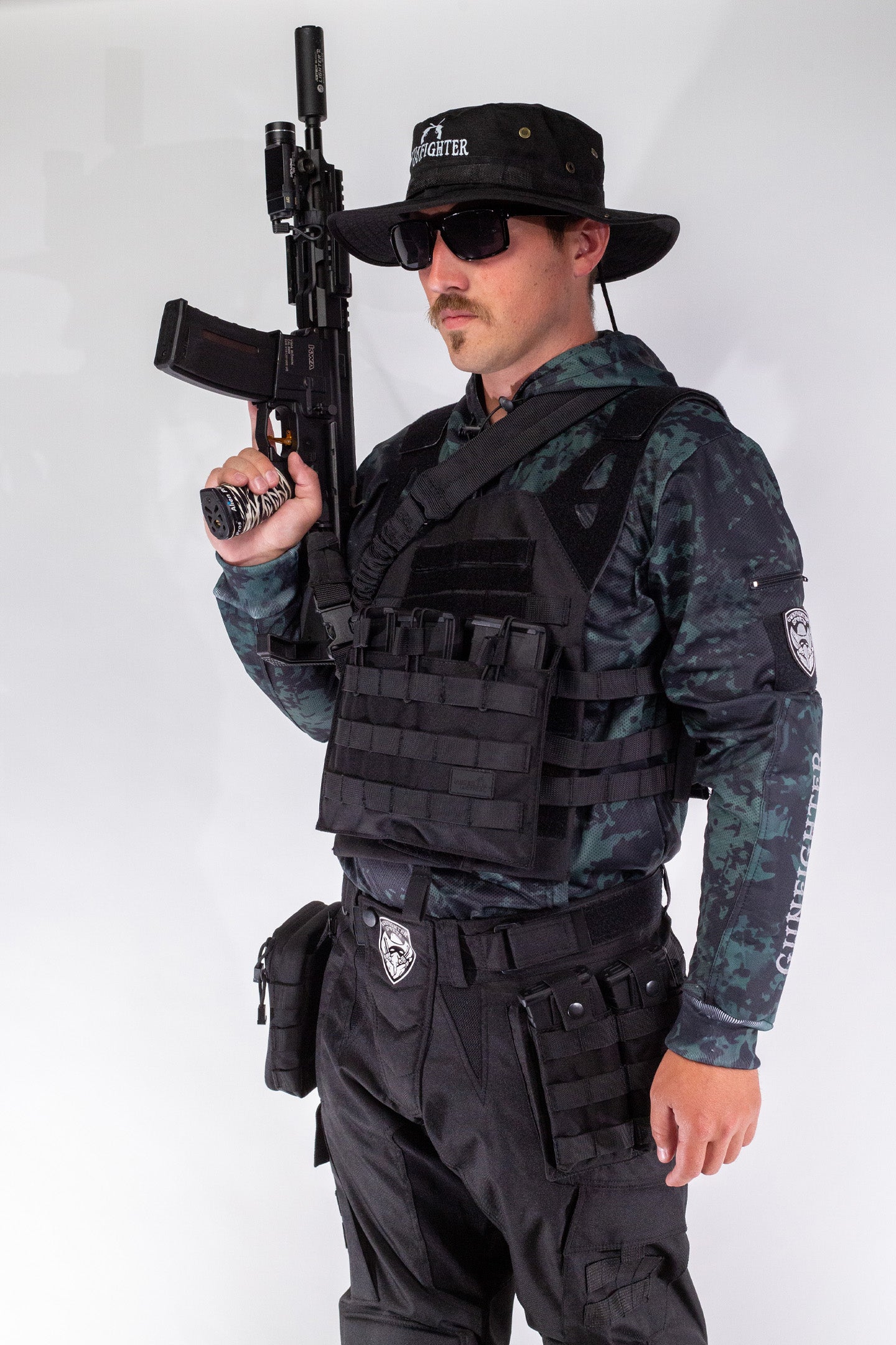 Gunfighter Sports UltraLight Tac Hoodie - Black Multicam