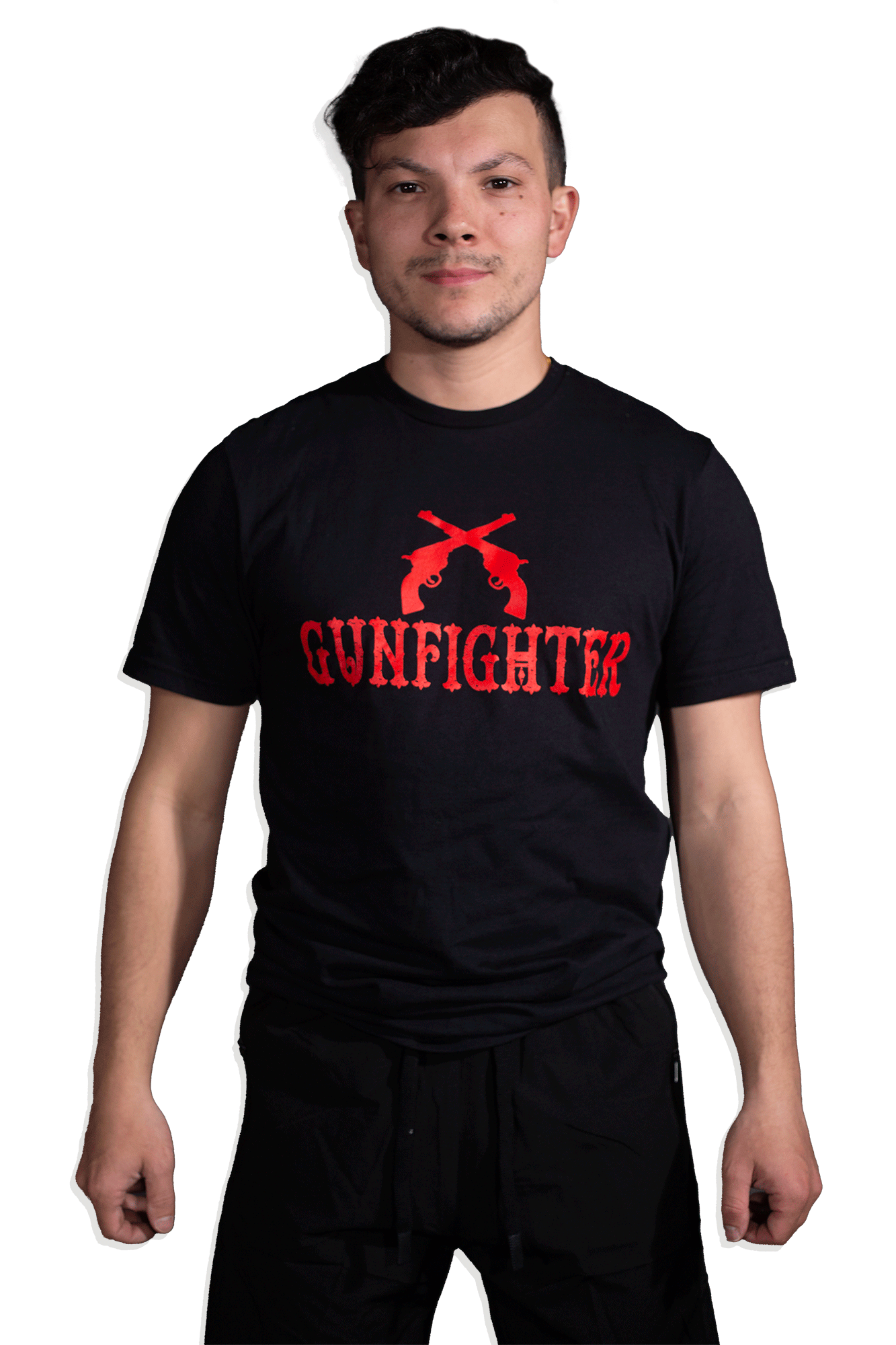 Gunfighter Sports Tee Shirt - Black/ Red