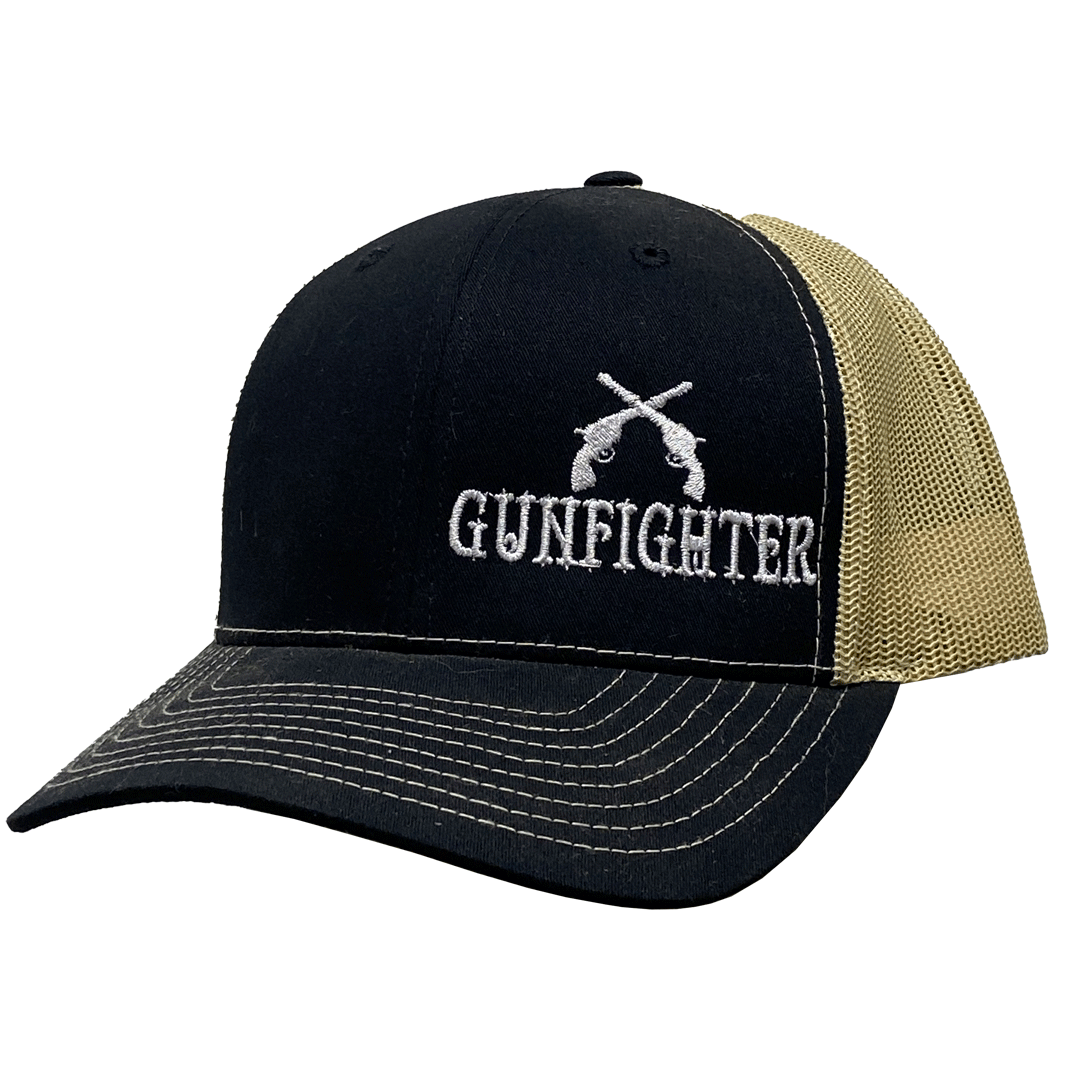 Gunfighter Sports 6 Panel Hat - Black // Tan