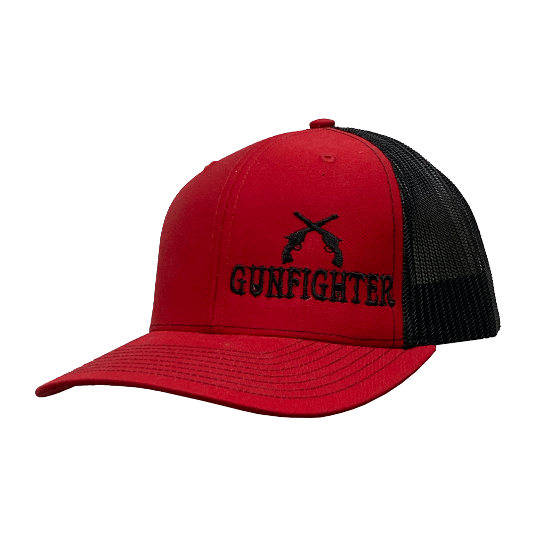 Gunfighter Sports 6 Panel Hat - Red // Black