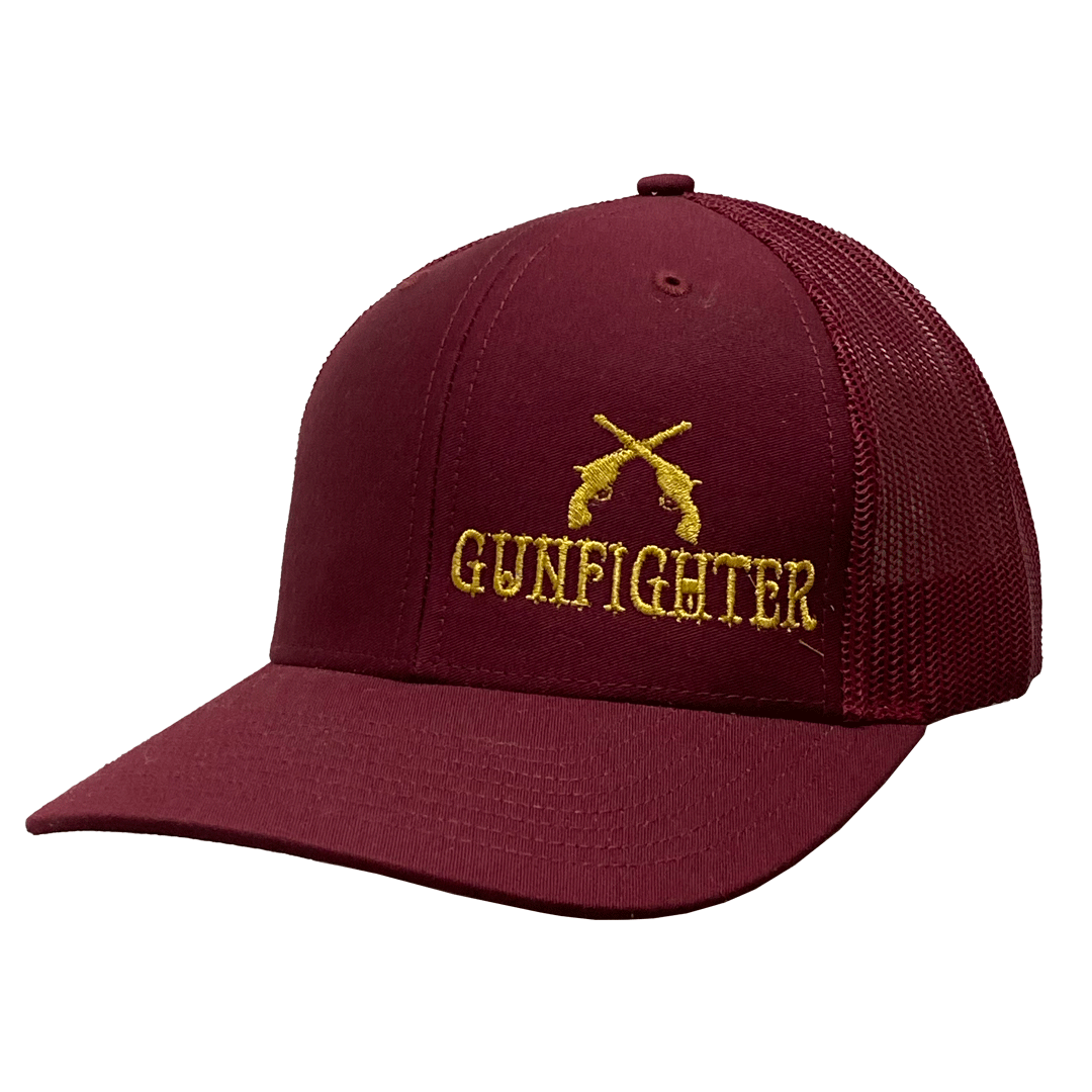 Gunfighter Sports 6 Panel Hat - Gold // Red