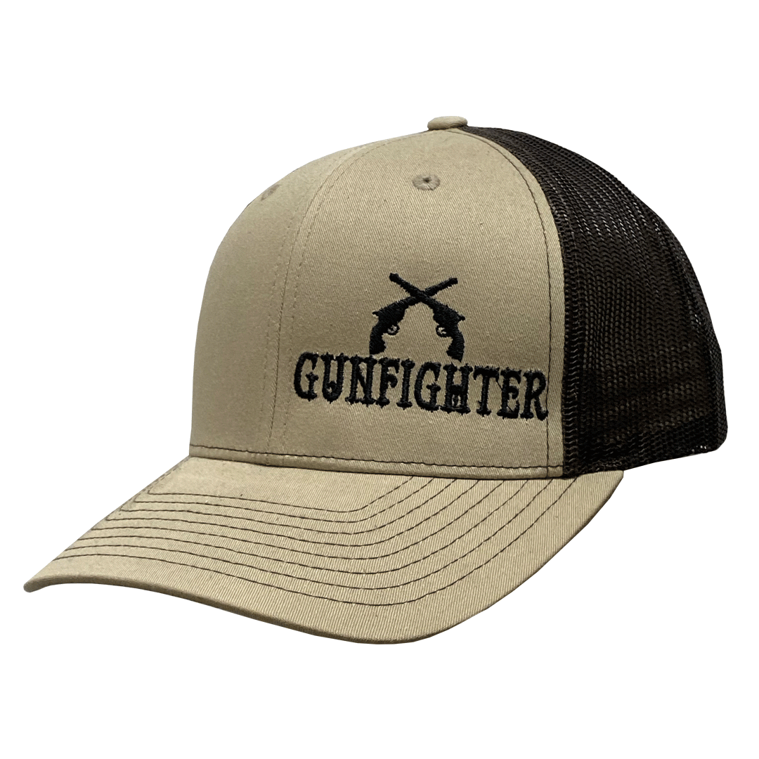 Gunfighter Sports 6 Panel Hat - Tan // Black